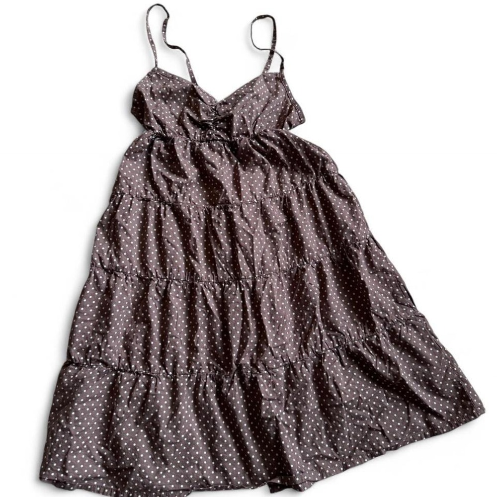 Brown Polka Dot 100% Cotton Dress
